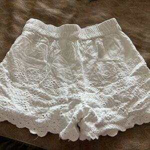 Sim & Sam XS fits girls 12Y crochet white shorts